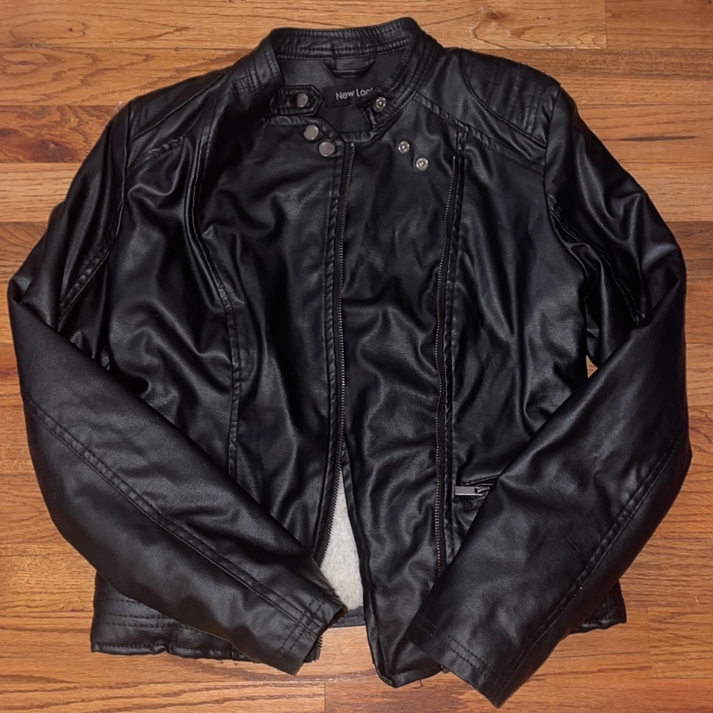 Black leather jacket